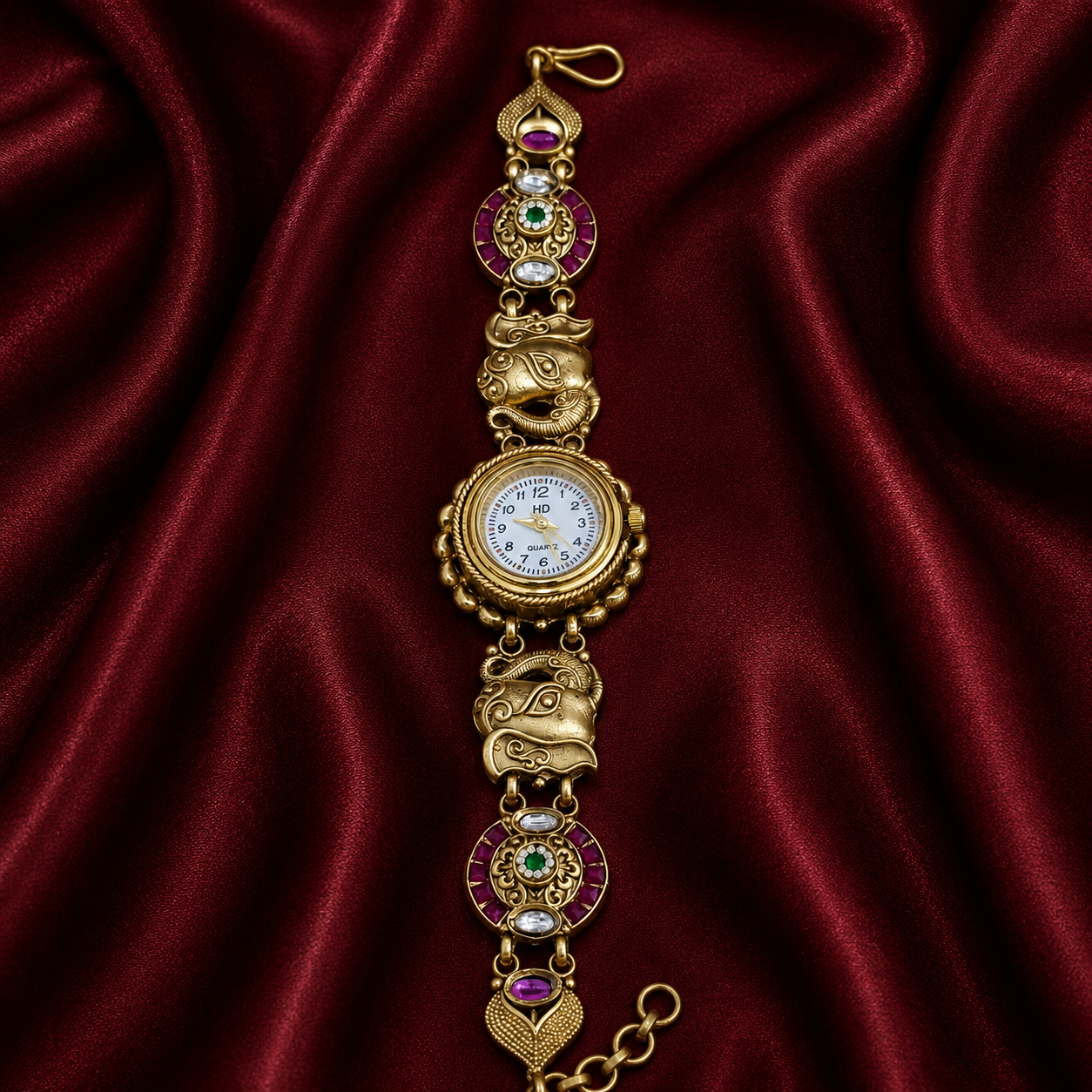 Peacock Motif Antique Bridal Watch