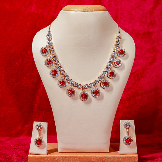 The Ruby Radiance Polki Set