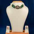 The Royal Emerald Polki & Pearl Beaded Choker Set