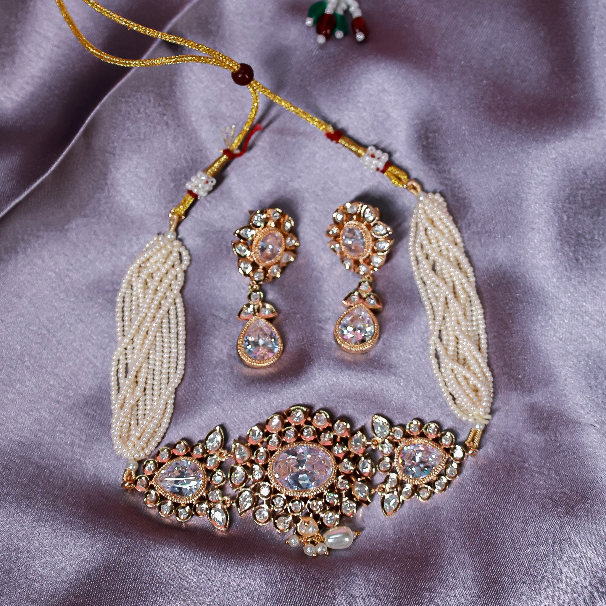 The Regal Oval Polki Choker Set