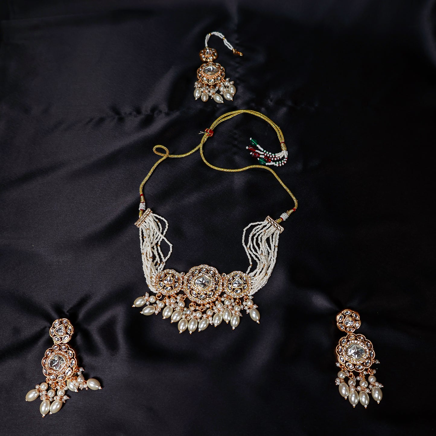 The Timeless Bridal Polki & Pearl Choker Set