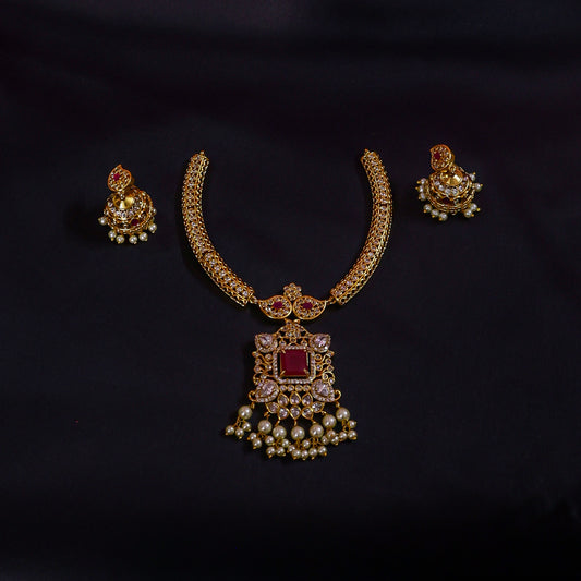 The Rajbari Ruby Choker Set