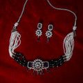 Regal Amethyst Purple Snowflake Choker Set