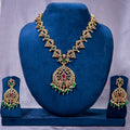 Emerald and Ruby Mayura Necklace Set