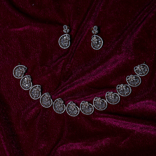 The Micro Pave Pink Rose Gold Collar Set