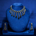 The Dark Green Cascade Teardrop CZ Choker Set