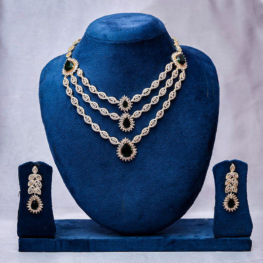 The Dark Green Starburst Regal Statement Set