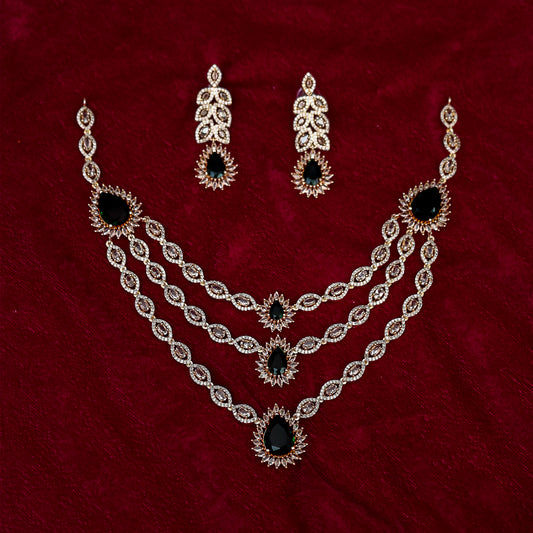 The Dark Green Starburst Regal Statement Set
