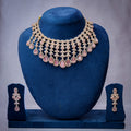 Luxury Pink Stone & Diamond-Look Statement Set