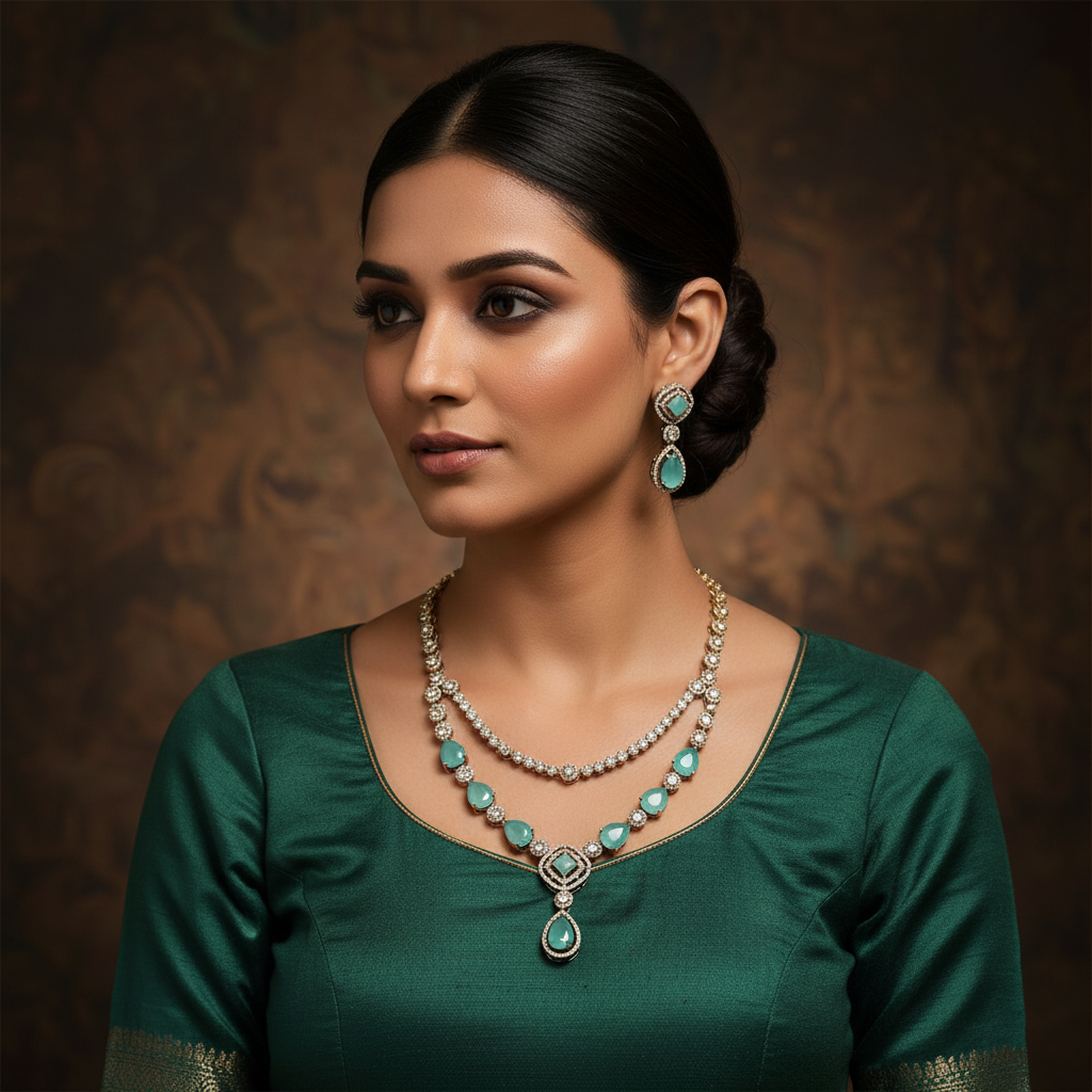 Teal Serenity Drop Ensemble - Model Shot