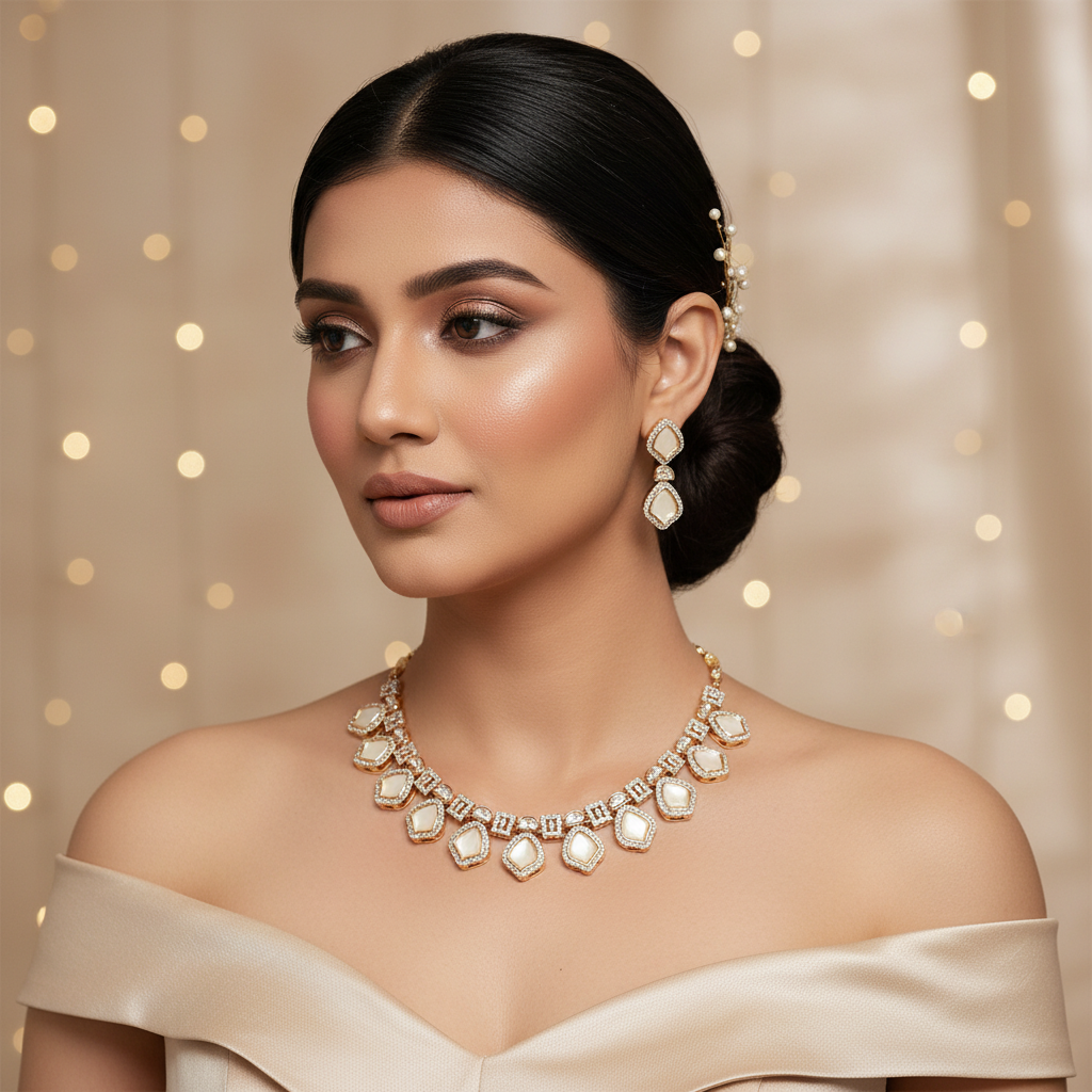 The Opaline Petal Suite - Model Shot
