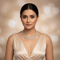 Cascading Diamond-Look CZ Collar Necklace