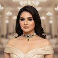 The Emerald Oval Polki Choker Set