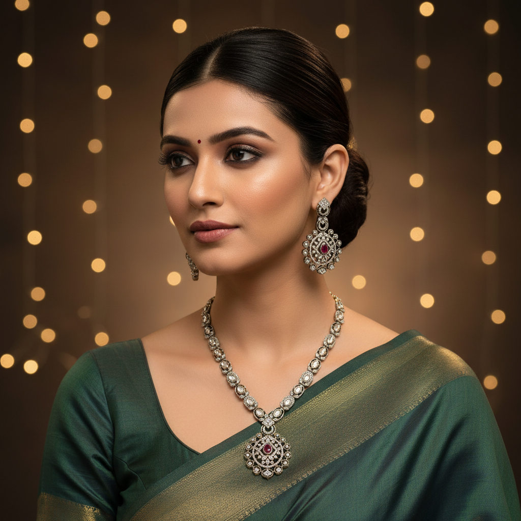 Aura Antique Kundan Collection - Model Shot