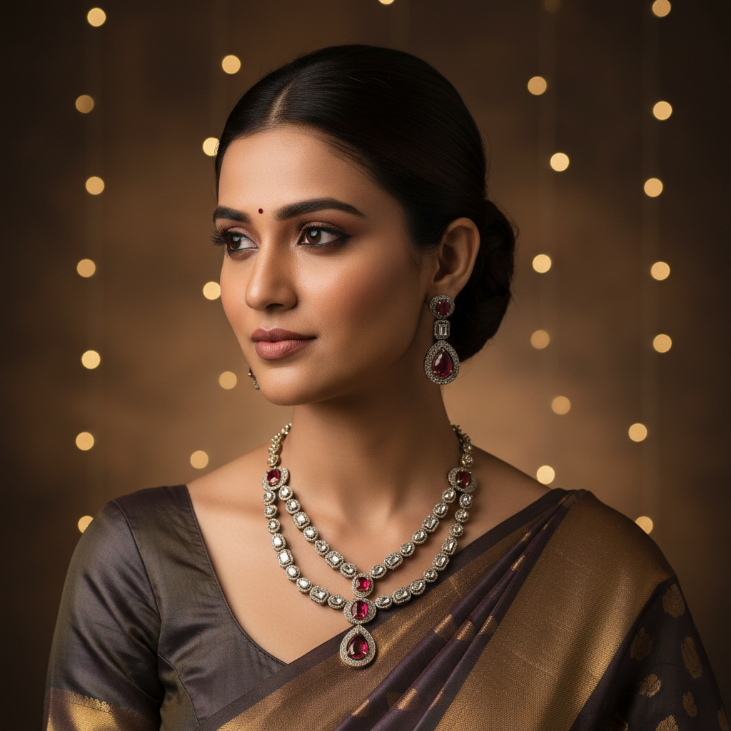 Rubani Vilandi Necklace - Model Shot